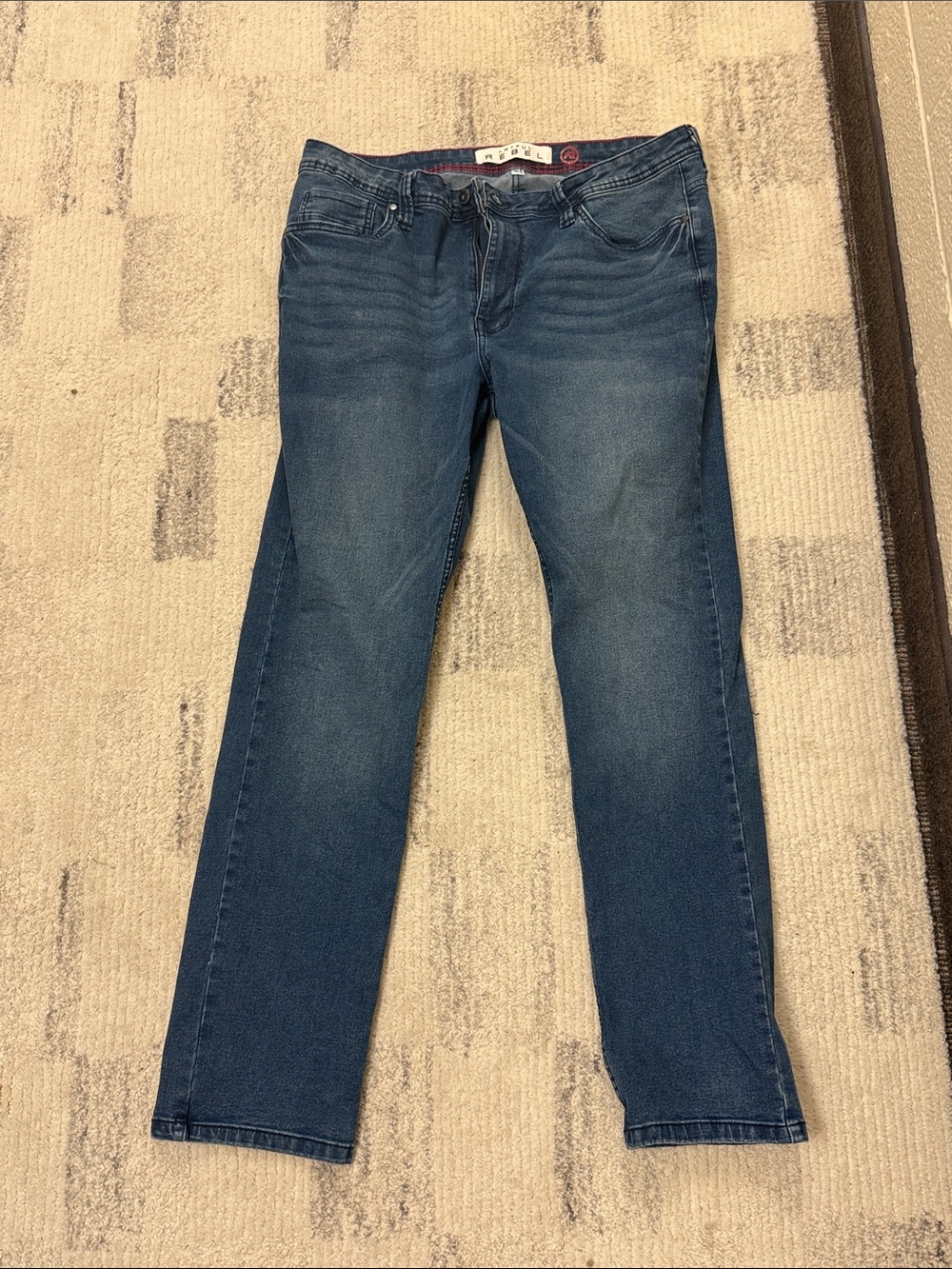 Artful Rebel Men's Straight Jeans in Medium Blue
